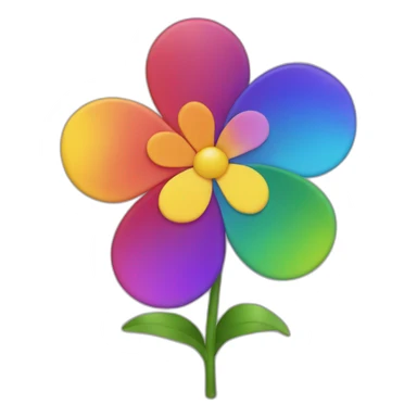 Murakami rainbow flower sticker
