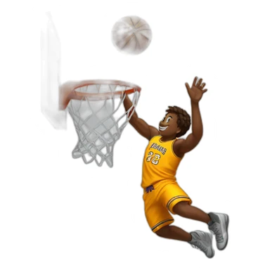 a person dunk on a basketball hoop sticker