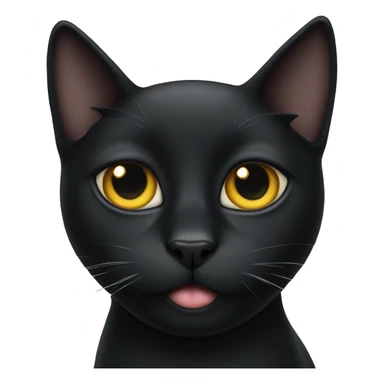 black cat with one eye sticker