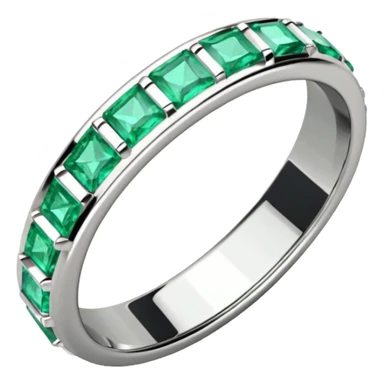 glitter esmerald diamond married ring sticker