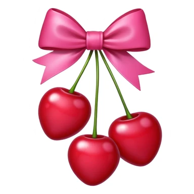 Cherry with bow sticker