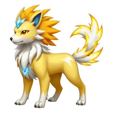 Manectric-Solgaleo-Electrike-Furfrou-Fakemon-fusion, full body sticker