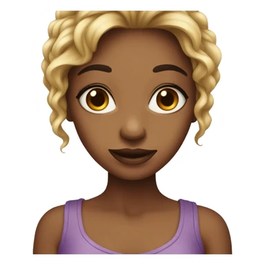 Girl with Long nail sticker