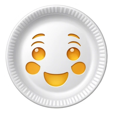 Paper plate no face sticker