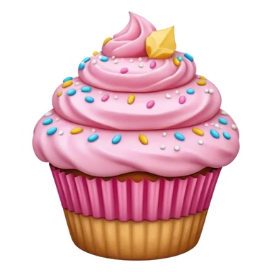 Cupcake with pink icing sticker