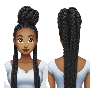 box braids sticker