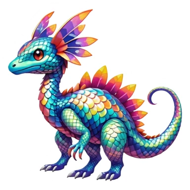 Colorful Exotic Pokémon-Fakémon-hybrid-creature (full body) sticker