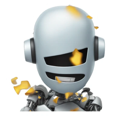 robot crash dummy crashing sticker