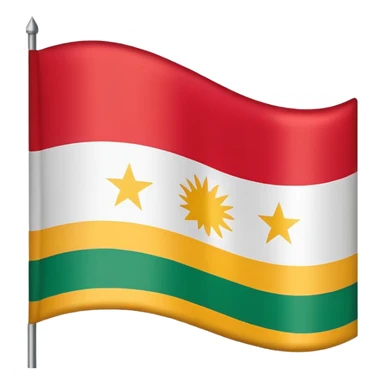 Wavy Kurdistan flag emoji sticker