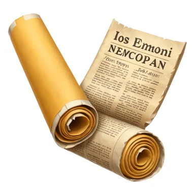 rolled up newspaper sticker