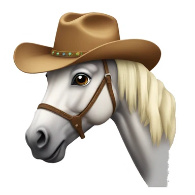 Horse with cowboy hat sticker