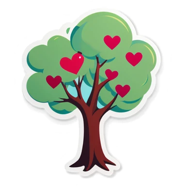 Tree in love sticker