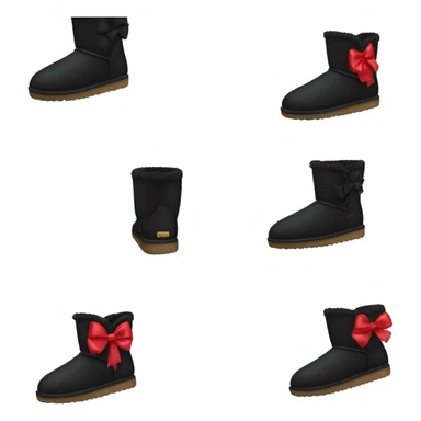 black uggs with bows sticker