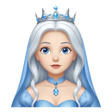 Good Witch of the North from the Wizard of Oz with long white hair, blue eyes, white outfit sticker