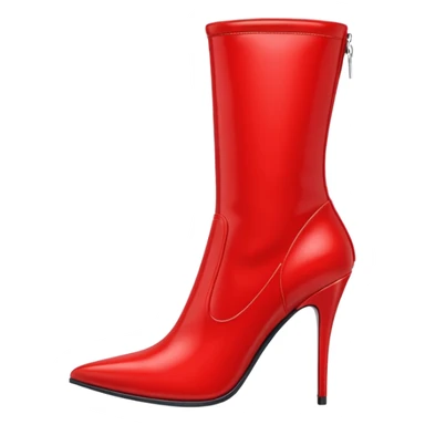 red latex high heel boots sticker
