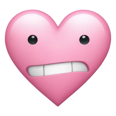 corazón blanco con un lazo rosa sticker