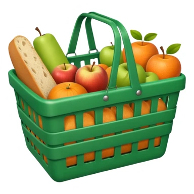 A GREEN SHOPPING BASKET sticker