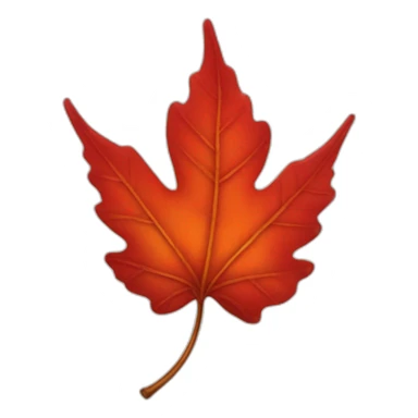 Red autumn leaf sticker