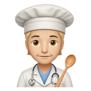 Doctor with cook hat  sticker