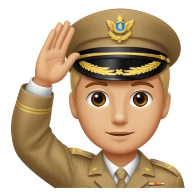 hand saluting sticker