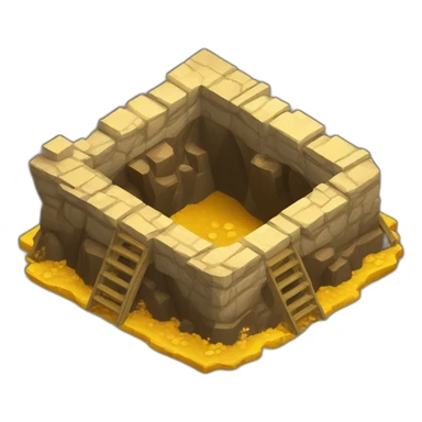 isometric mineshaft gold sticker