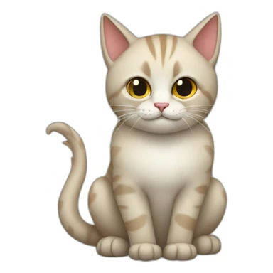 cat with dragon horn caucasian sticker