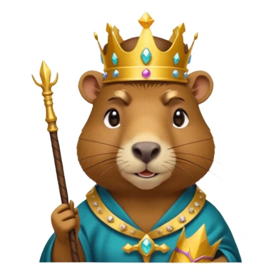 A l Queen Capybara with a wand sticker