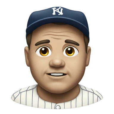 babe ruth face sticker