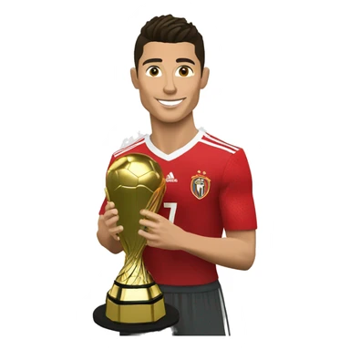 Cristiano Ronaldo con copa de europa sticker