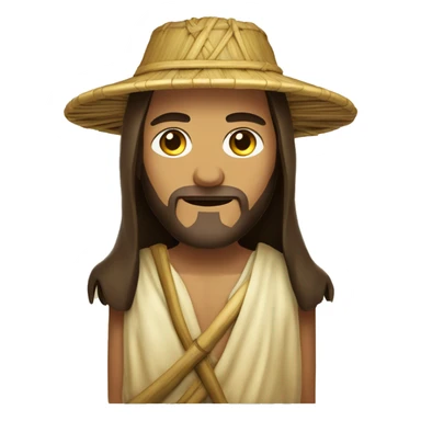 jesus christ wear a bamboo hat sticker
