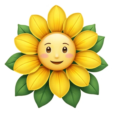 Sunshine on a flowed sticker