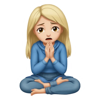 woman on knees begging sticker