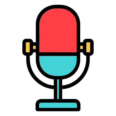colored microphone icon sticker