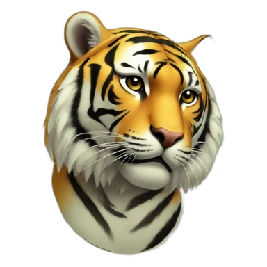 Tiger and money sticker