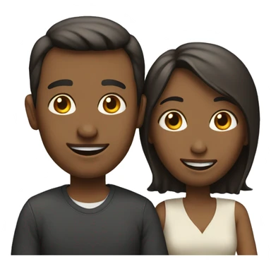 STREET EMOJI MAN WITH HIS WIFE' sticker