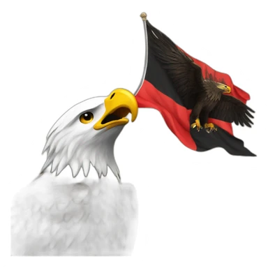 eagle with albanian flag sticker