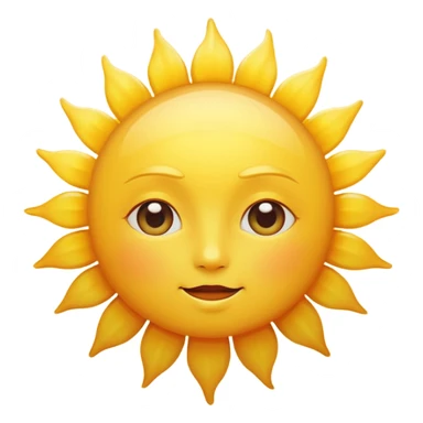 a yellow sun, bright and shining, smooth gradient colors, no facial features, simple white background, high-resolution.

 sticker