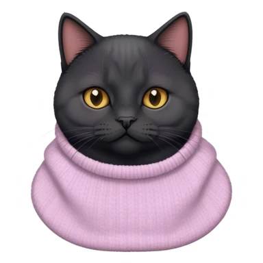 black british cat in pastel sweater sticker