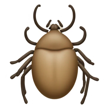 tick in beige sticker