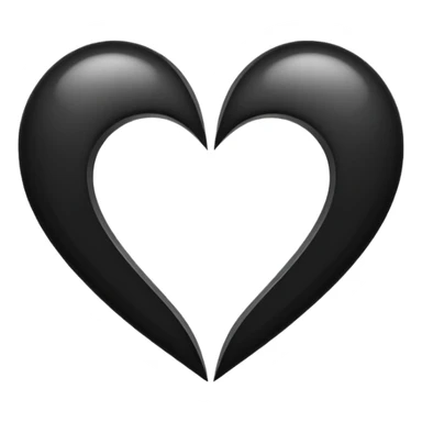 قلب مقسوم نص ابيض ونص اسود sticker