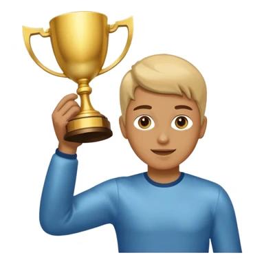  raising trophy sticker