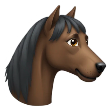 dog like horse sticker