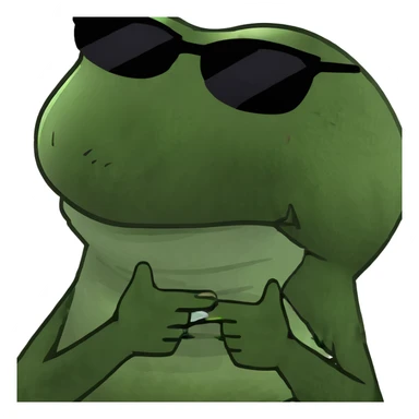frog with sunglasses sticker
