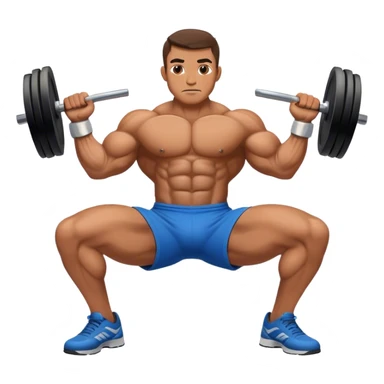 bodybuilder laying down abs exercise sticker