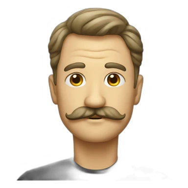 mysterious man with a moustache  sticker