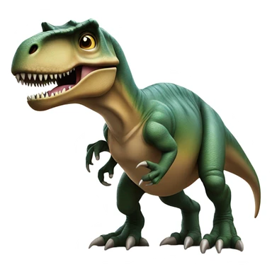 t-rex pointed towards the front left sticker