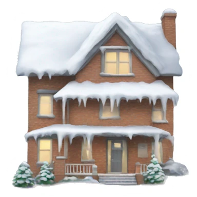 snow around home  sticker