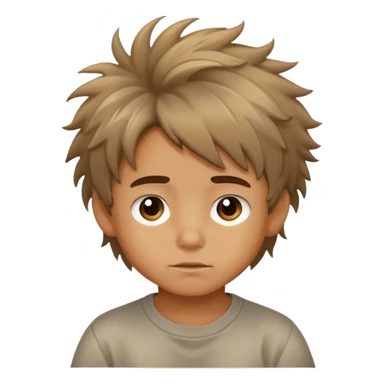 A lil boy with messy hair sticker