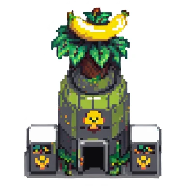 nuclear power plant with a banana sticker