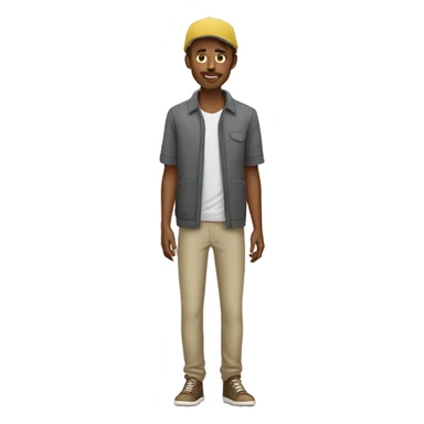 Young and modern Ethiopian man full body  sticker